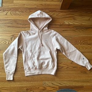 Gently used Champion hoodie, light pink, women’s XS